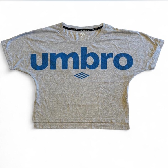 Women’s Umbro Gray Cropped T-Shirt Medium - Picture 1 of 4